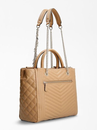 GUESS Lida society satchel – beige - Kabelka | Alza.sk