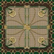 GUESS Printed Kefiah 130 × 130 - Green - Kerchief