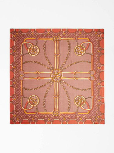 GUESS Printed Kefiah 130 × 130 - Orange - Kerchief - Main image