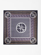 GUESS Printed Kefiah 140 × 140 - Coal - Kerchief