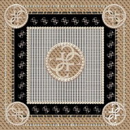 GUESS Printed Kefiah 140 × 140 - Latte - Kerchief
