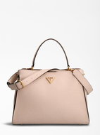 GUESS Downtown chic lrg trnlck stchl - mushroom - Handbag