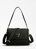 GUESS Downtown chic flap shldr bag - black - Handbag