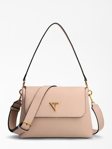 GUESS Downtown chic flap shldr bag - mushroom - Handbag - Main image