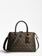 GUESS Cordelia logo luxury satchel - brown logo - Handbag