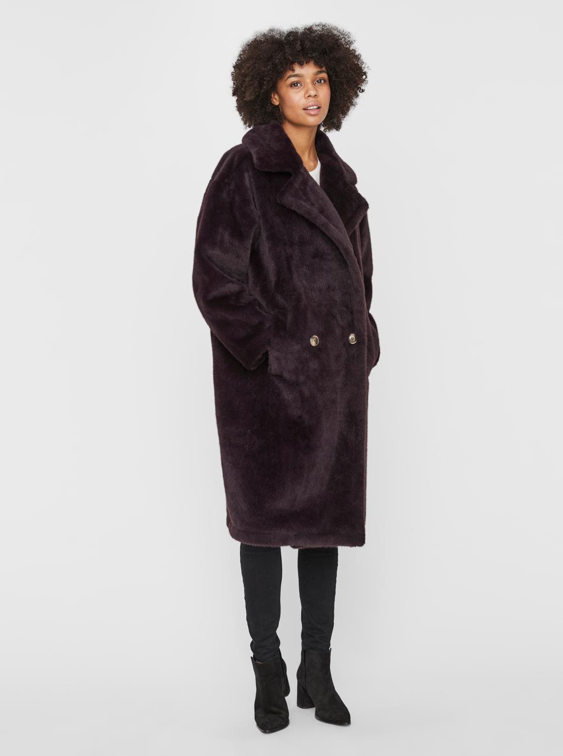 Faux fur clearance coat vero moda