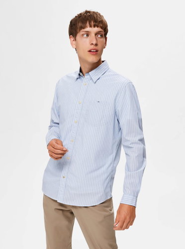 Light Blue Slim Fit Shirt Selected Homme Tyler - Shirt - Main image