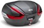 GIVI V47NN Topcase 47L Monokey Black with Red Reflectors and a Black Lid - Motorcycle Case