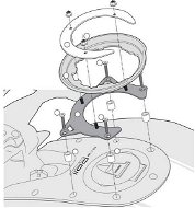 KAPPA redukcia pre tanklock pre motocykle Ducati - Montážna súprava na tankvak