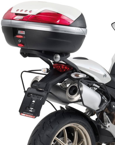 GIVI T 681 Ducati 696/796/1100 Monster Side Supports (08-14), Black - Supports for Side Bags - Main image