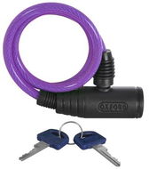 OXFORD zámek Bumper Cable Lock, fialový 60cm - Zámok na motorku
