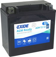 EXIDE BIKE Factory Sealed 12Ah, 12V, AGM12-12 (YTX14-BS)  - Motobaterie