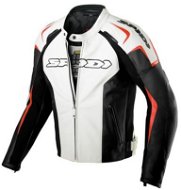 Spidi TRACK LEATHER (biela/čierna/červená, veľkosť 52) - Motorkárska bunda