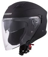 CASSIDA Jet Tech, (Matte Black/Grey Logo, size 2XL) - Motorbike Helmet