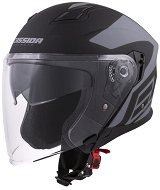 CASSIDA Jet Tech Corso, (Matte Black/Grey, size L) - Motorbike Helmet