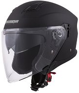 CASSIDA Jet Tech, (Matte Black/Purple Logo, size L) - Motorbike Helmet