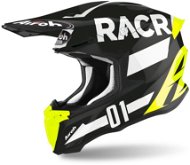 AIROH TWIST RACR Black/White/Fluo XS - Motorbike Helmet
