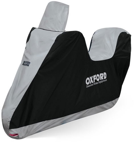 OXFORD plachta na motorku Aquatex Highscreen Scooter provedení pro vysoké plexi, (černá/stříbrná, un - Plachta na skútr - Hlavní obrázek