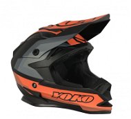 YOKO SCRAMBLE Matte Black/Orange XS - Motorbike Helmet