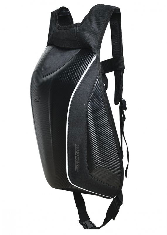 Aerodynamic shop motorcycle backpack