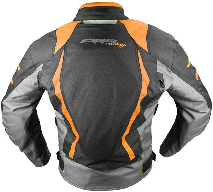 Orange and black motorcycle clearance jacket