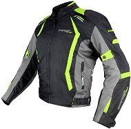 Cappa Racing AREZZO textilná čierna/zelená L - Motorkárska bunda