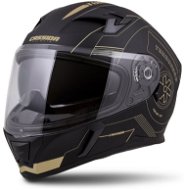 CASSIDA Integral 3.0 Turbohead, (Matte Black/Gold, Size 2XL) - Motorbike Helmet