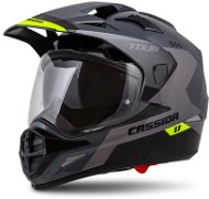 CASSIDA Tour 1.1 Specter, (Grey/Light Grey/Yellow Fluo/Black, Size S) - Motorbike Helmet