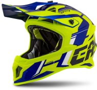 CASSIDA Cross Pro II Contra, (Yellow Fluo/Blue/Black/White, Size L) - Motorbike Helmet
