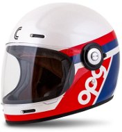 CASSIDA Helmet Fibre OPG, CASSIDA (white/blue/red, size L) - Motorbike Helmet