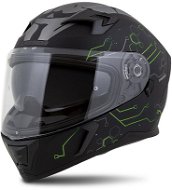 CASSIDA Helmet Integral 3.0 Hack, CASSIDA (black matt/green, plexi with Pinlock preparation, size 2 - Motorbike Helmet