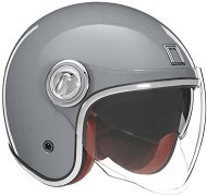 NOX PREMIUM Helmet HERITAGE, (grey, size M) - Motorbike Helmet