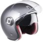 NOX PREMIUM Helmet HERITAGE, (silver matt, size XL) - Motorbike Helmet
