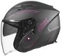 NOX N128 (matte black, pink, size L) - Motorbike Helmet
