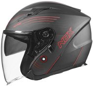 NOX N128 (black matt, red, size M) - Motorbike Helmet