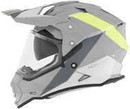 NOX N312 BLOCK (grey, neon yellow, size L) - Motorbike Helmet