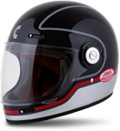 CASSIDA FIBRE JAWA (black/silver/red, size M) - Motorbike Helmet