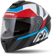 CASSIDA MODULO 2.0 (white pearl/black/blue/red/gray, size 2XL) - Motorbike Helmet