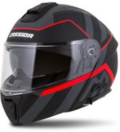 CASSIDA MODULO 2.0 (čierna matná / sivá / červená, veľkosť XL) - Prilba na motorku