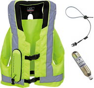 Hit-Air MLV 2 airbag vesta reflexná žltá s pruhmi – Veľkosť  : Large (XL – 3 XL) - Airbagová vesta