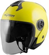 A-Pro DUPLEX FLUO yellow open jet helmet L - Motorbike Helmet