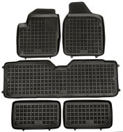 Rezaw-Plast gumové koberečky černé s vyšším okrajem VW Sharan 95-00 7 míst, sada 5 ks - Car Mats