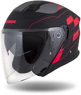 CASSIDA přilba Jet Tech RoxoR (černá matná/červená fluo/šedá) 2023 2XL (63 až 64 cm) - Motorbike Helmet