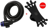 SEFIS zámok s oceľovým lanom 1,8 m 12 mm + darček Flex držiak telefónu na bicykel - Reťazový zámok