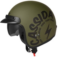 CASSIDA Oxygen Gear (green matte / black) - Motorbike Helmet