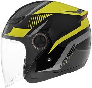 CASSIDA Reflex (black/fluo yellow/grey) - Scooter Helmet