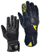 PINT TEXTILE SHORT GLOVES combination black/yellow/silver - Motorcycle Gloves