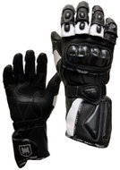 RAY LEATHER SPORT GLOVES combination black/white/silver - Motorcycle Gloves