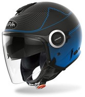 AIROH HELIOS MAP Black/Blue-Matte - Scooter Helmet