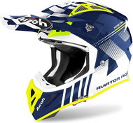 AIROH AVIATOR ACE NEMESI White/Blue/Fluores. - Motorbike Helmet